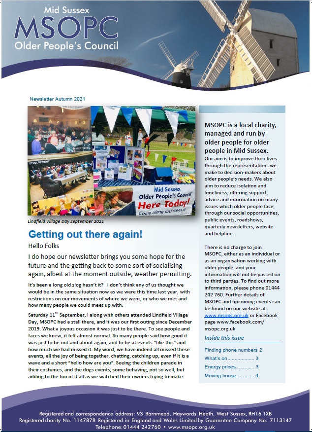 MSOPC Newsletter, September 2021